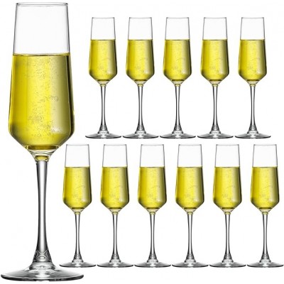 Lot de 6 Flûtes à Champagne élégant  Verre  6pcs