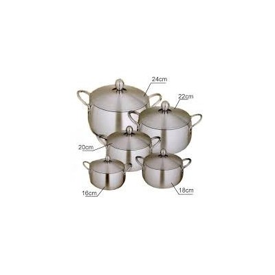 5 Casseroles Avec Couvercles, en aluminium