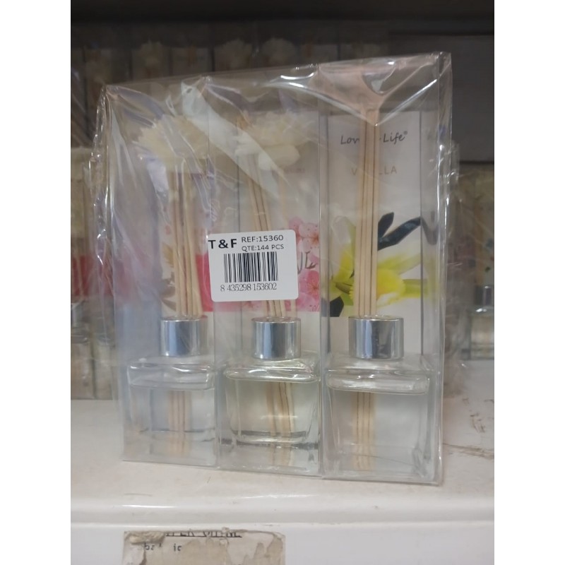 Lot de 6 flacons Diffuseur de parfum huiles essentielles