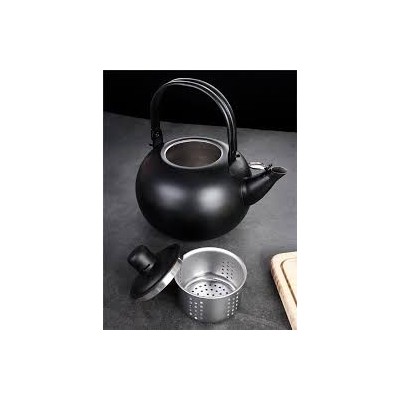 théière en acier inoxydable bouilloire avec infuseur amovible 1.2L