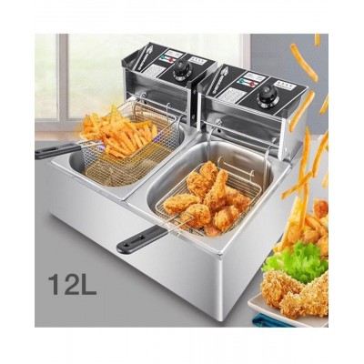 Friteuse électrique 12 Litres  Double réservoir