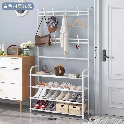 Étagère de rangement multicouche pour chaussures, cintres