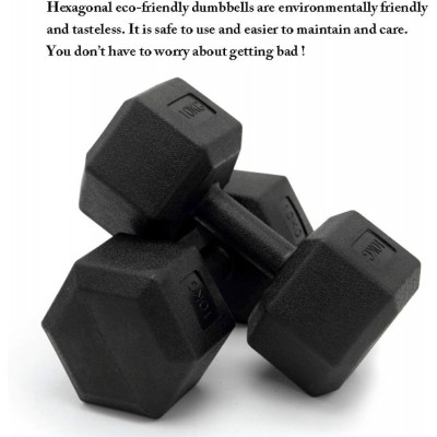 Lot de 2  biceps Haltère  caoutchouté en acier 10kg x 2