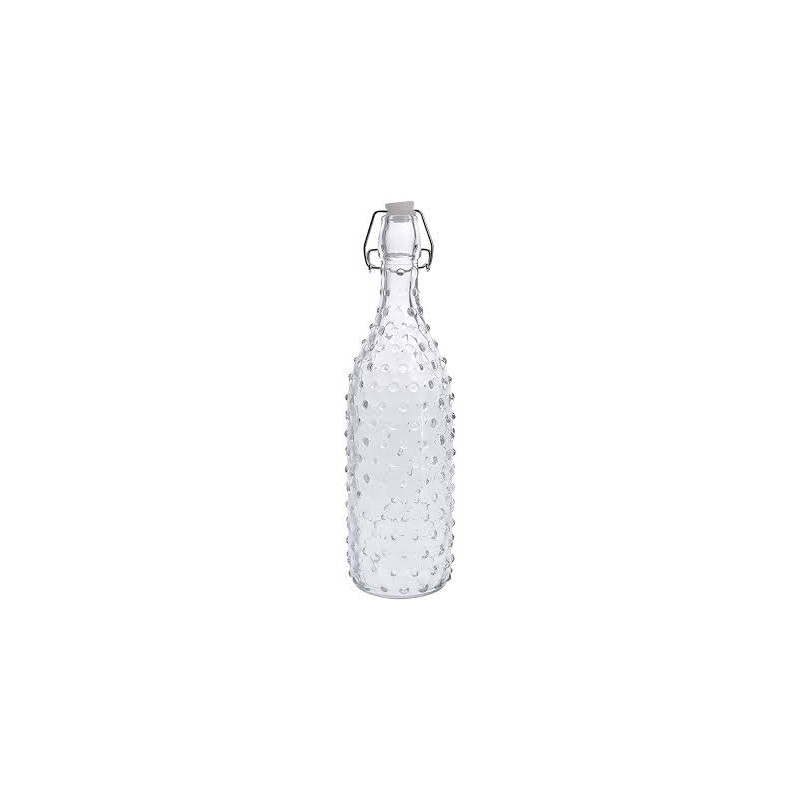 Lot de 2  Bouteilles Verre Transparent 1 Litre x 2