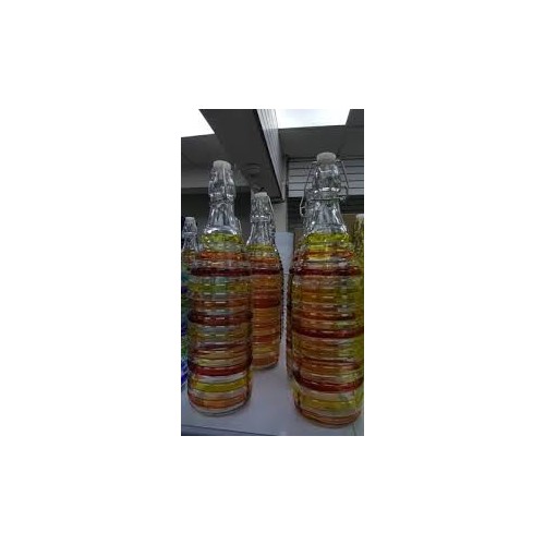 Pack de 2 bouteilles en verre de style vintage 1 litre
