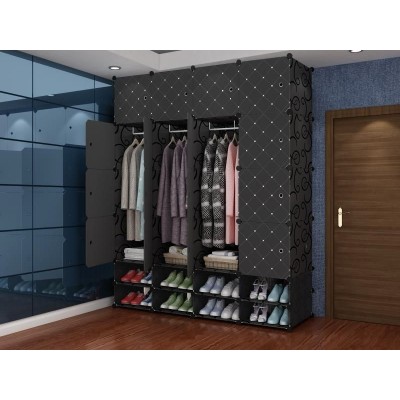 Armoire 4 Battants Avec 2 Rangement De Chaussures