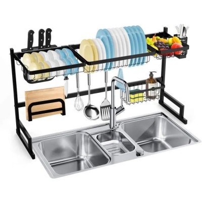 Égouttoir à vaisselle pour évier 2 niveaux