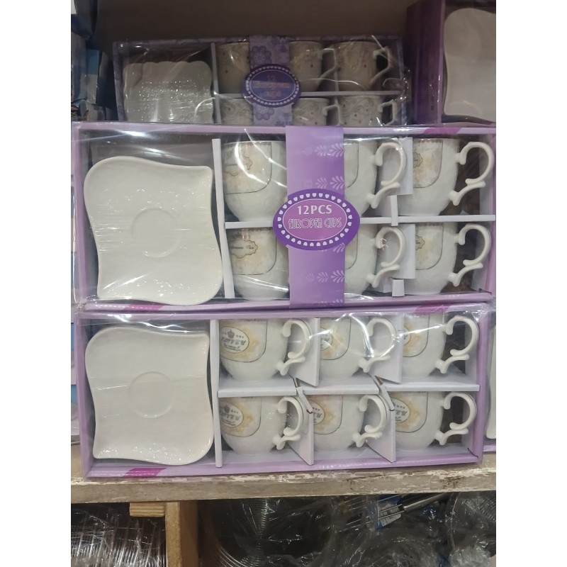 Tasse de Service 12 pièces  Ensemble  petit déjeuner