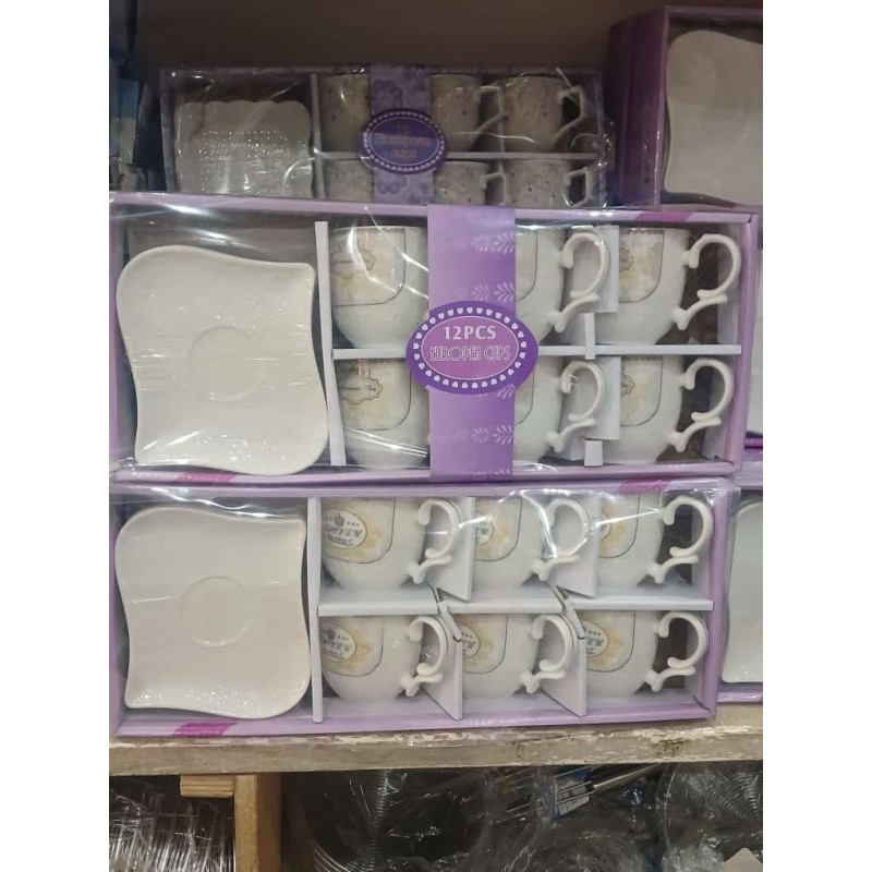 Tasse de Service 12 pièces  Ensemble  petit déjeuner