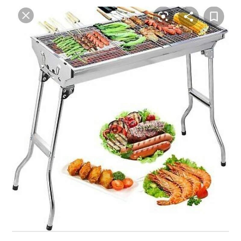 Barbecue à Charbon Pliable en Acier Inox Four Grille