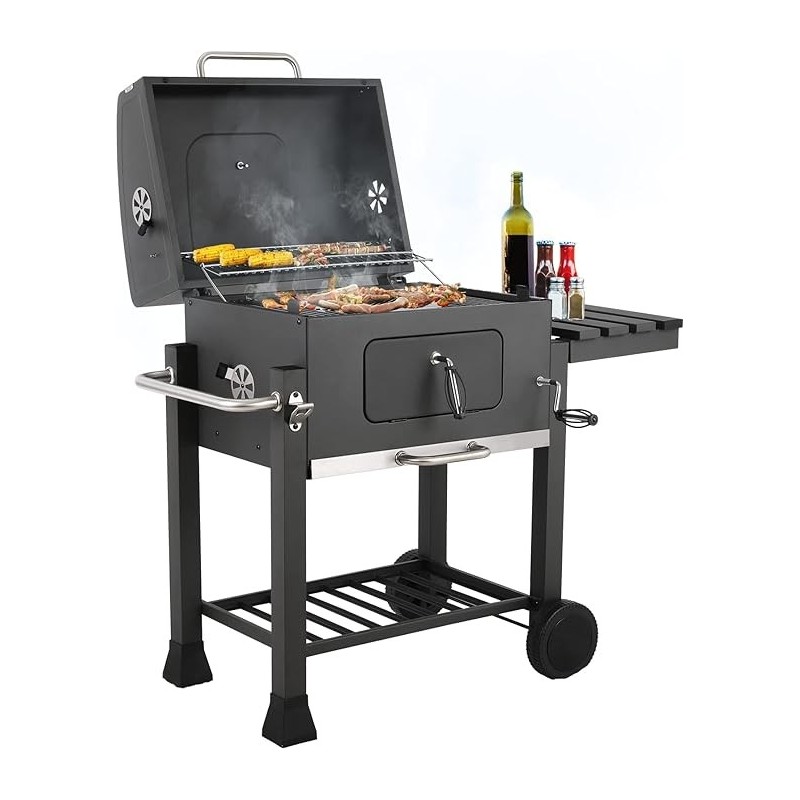 Barbecue au Charbon de Bois, Chariot  Grill sur Pied