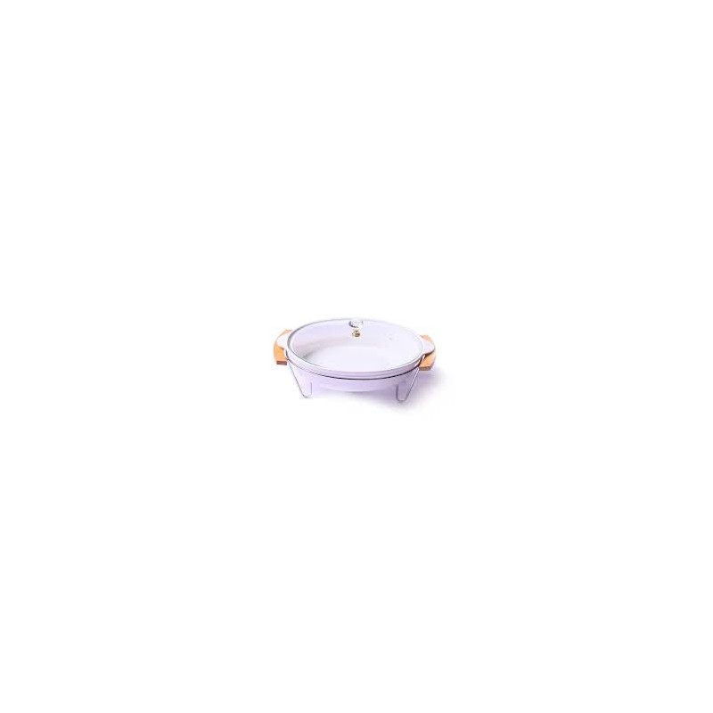 chafing Dish pour servir chaud  céramique Couvercle en verre 2.2L
