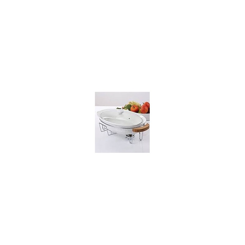 chafing Dish pour servir chaud  céramique Couvercle en verre 2.2L