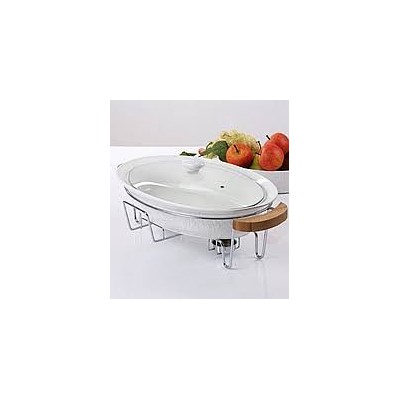chafing Dish pour servir chaud  céramique Couvercle en verre 2.2L