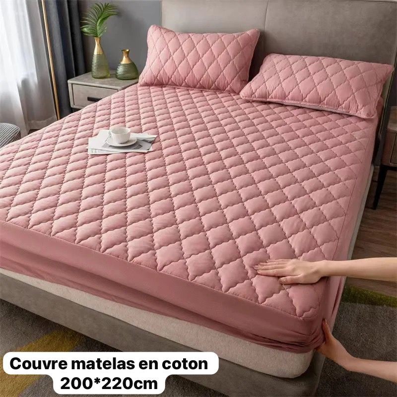 Couvre-lit  Couvre-Matelas en coton avec oreillers