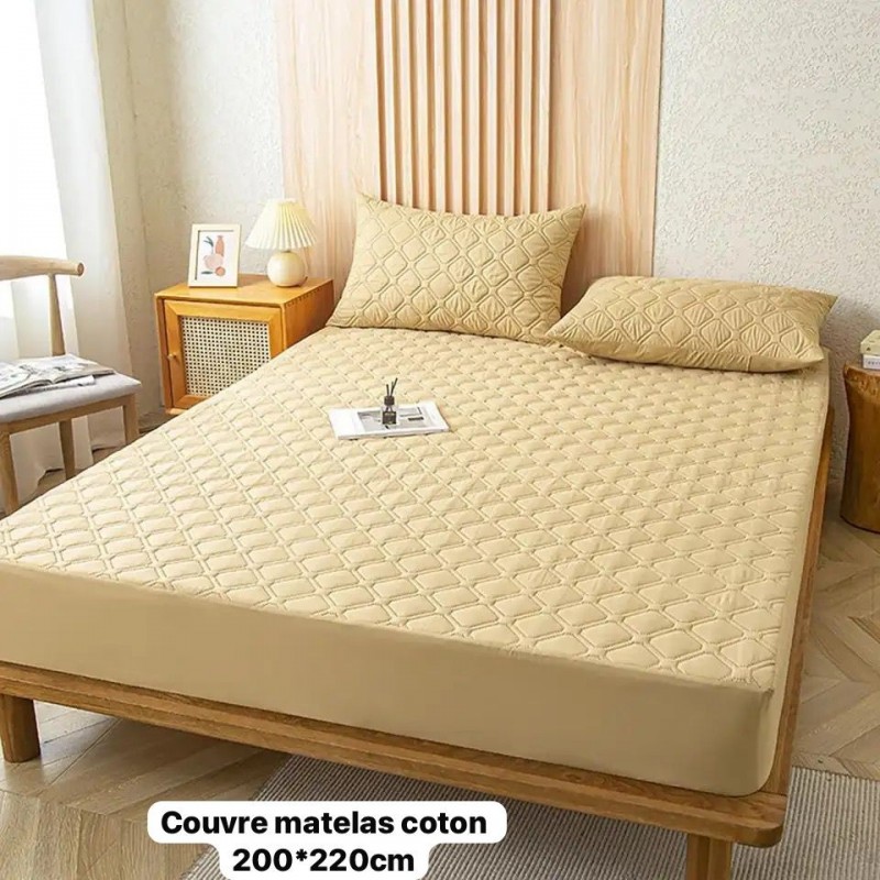 Couvre-lit  Couvre-Matelas en coton avec oreillers