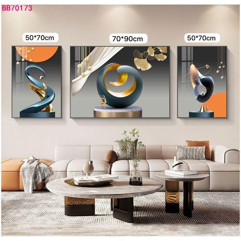 Tableau  d'Art Abstrait Moderne – Formes Fluides et Élégance Minimaliste