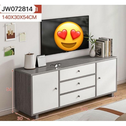 Meuble TV moderne avec étagère  de Rangement 1.40M 2