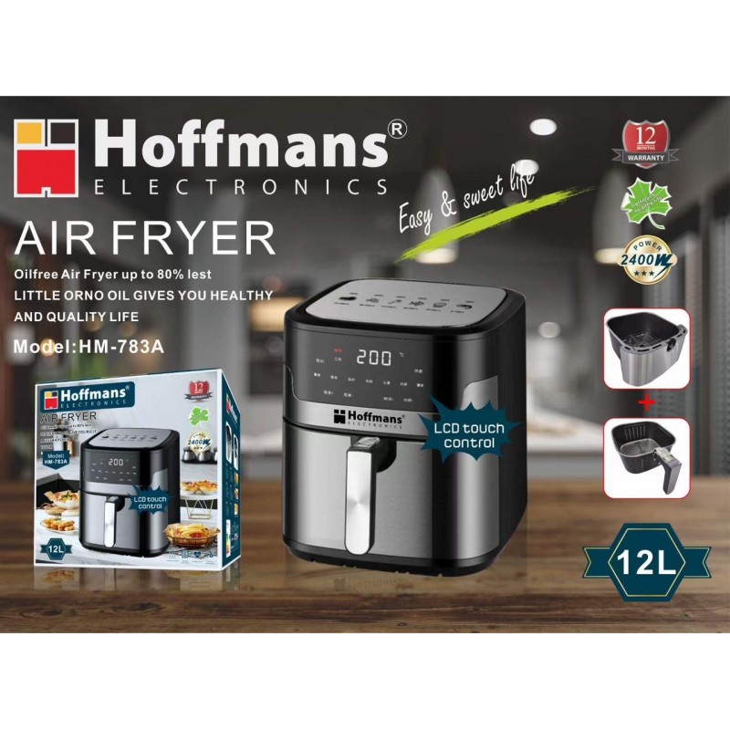 Friteuse à air électrique multifonction  12Litres  type tactile
