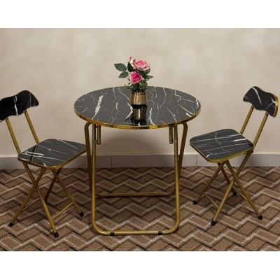 Table Tête à tête  de luxe Pliable Avec 2 Chaises