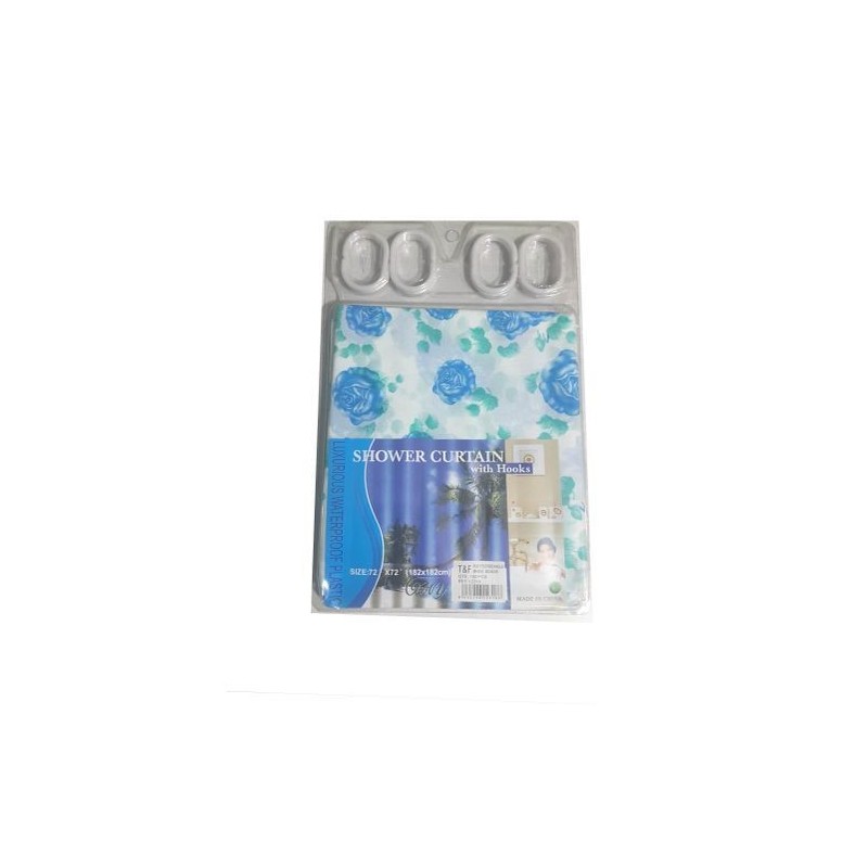 Rideau dans la salle de bain, douche