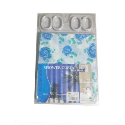 Rideau dans la salle de bain, douche