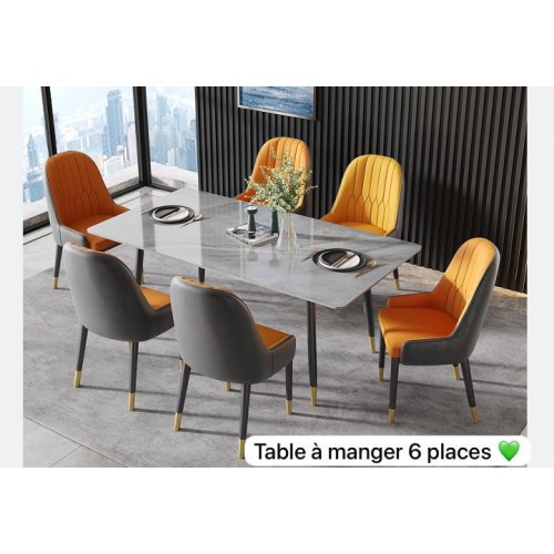 table à manger  Design Moderne 6 Chaises