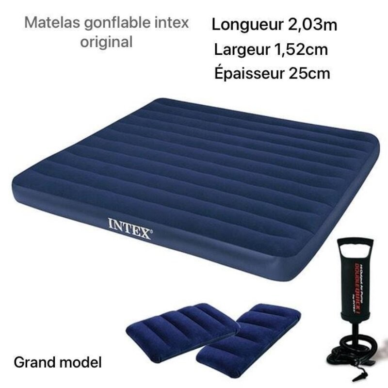 Matelas Gonflable 2  Places avec pompe offert