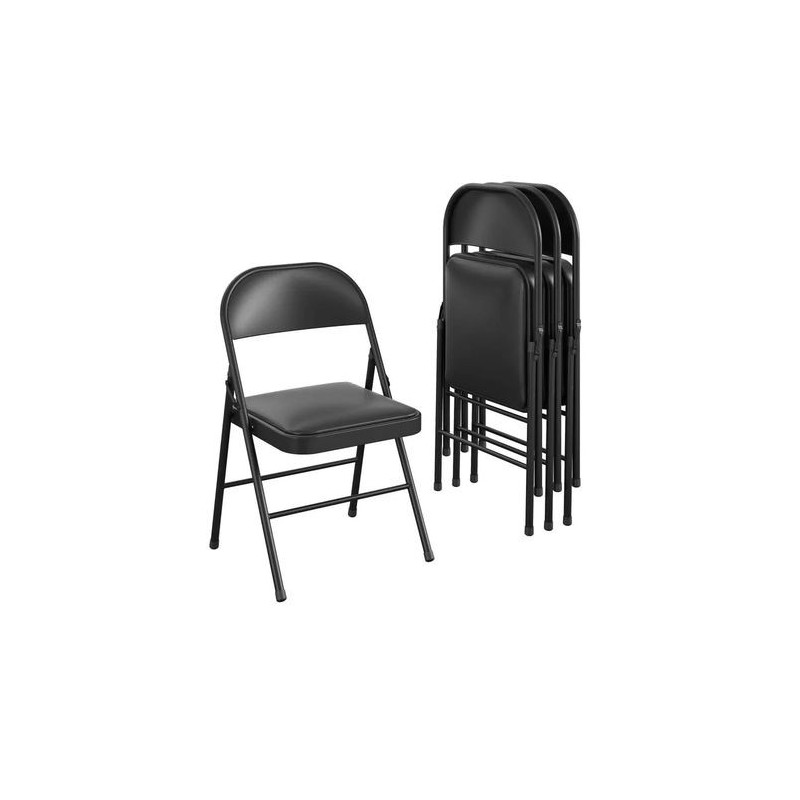 Chaise pliante noire 1pcs