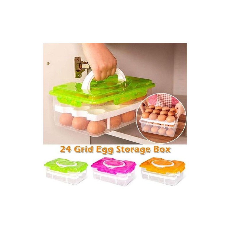 Boîte de rangement d'organisateur d’œufs 32 grilles