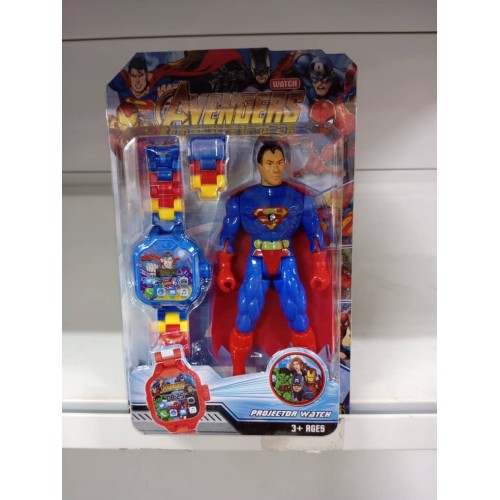 jouets pour enfants montre numérique + Super Man ou Spider Man
