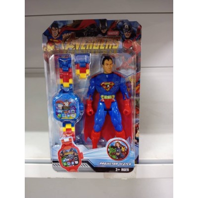 jouets pour enfants montre numérique + Super Man ou Spider Man