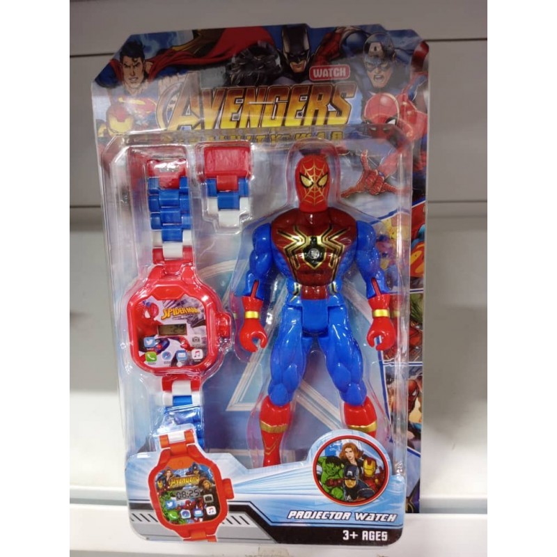jouets pour enfants montre numérique + Super Man ou Spider Man
