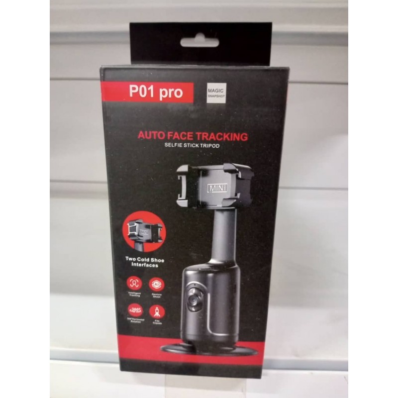 Shelfy - Support de Trépied pour Téléphone avec Suivi du Visage, à cardan de suivi intelligent à 360 degrés