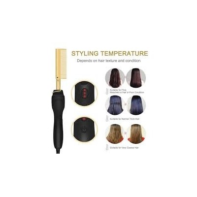 Peigne chauffant électrique pour cheveux