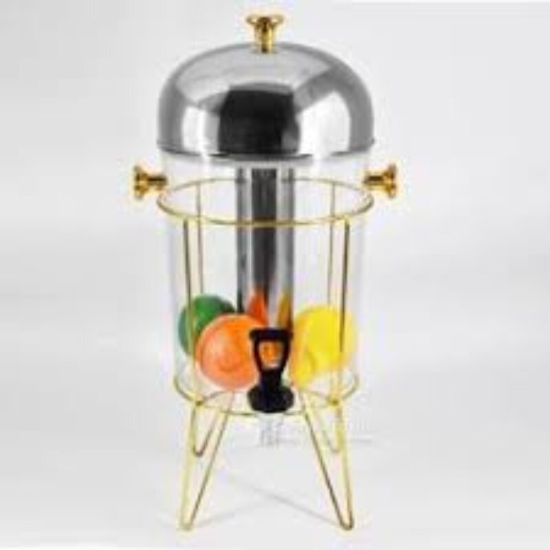 Fontaine Distributeur de Jus 8L avec Tube à Glace et Support