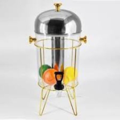 Fontaine Distributeur de Jus 8L avec Tube à Glace et Support