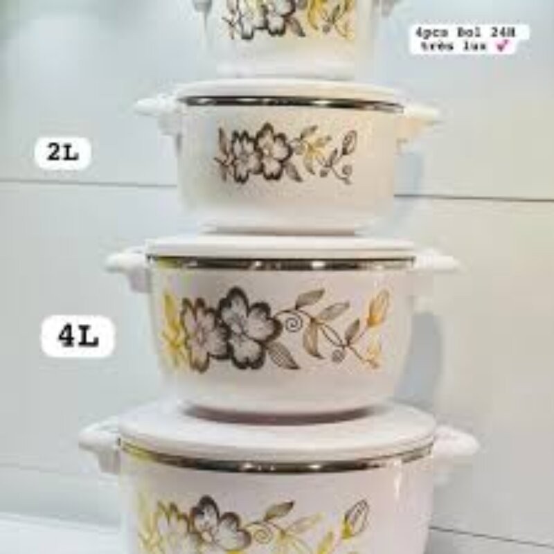 4 bols isothermique  24h intérieur INOX