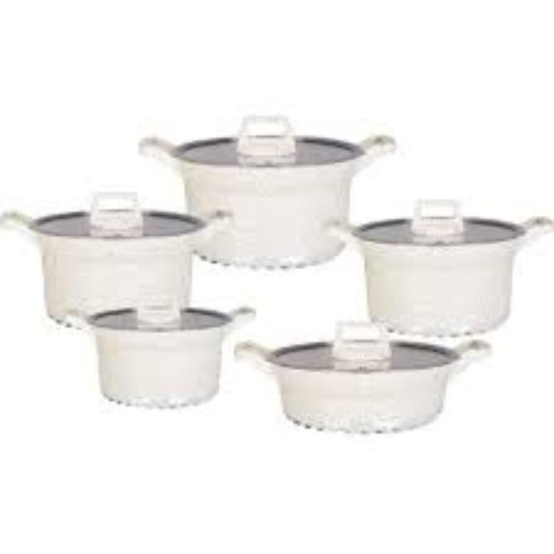 Batterie de cuisine en granite élégante et raffinée 5 pièces