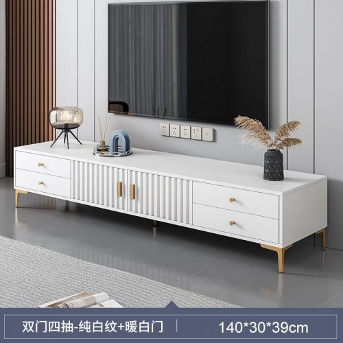 Meuble TV moderne de luxe blanc 2