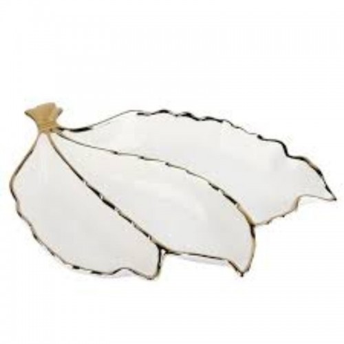 Assiette  A Apéritif  Décoratif en  Forme de Feuille 3 part 2