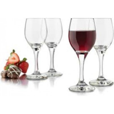 Lot  6 Verres A Vin coupe Transparent