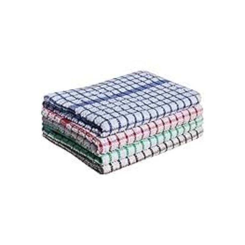 Torchons coton avec un motif à carreaux 12 pieces