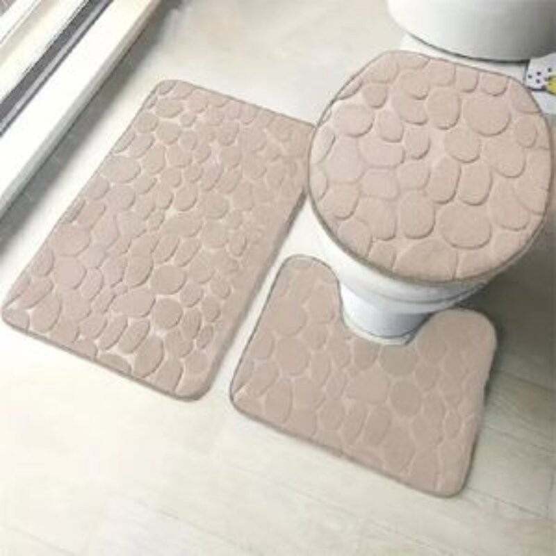 Ensemble de Tapis de Salle de Bain 3 Pcs