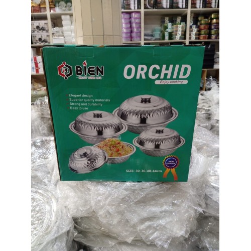 Ensemble Bols  a servir Orchid  4 Pièces INOX 2