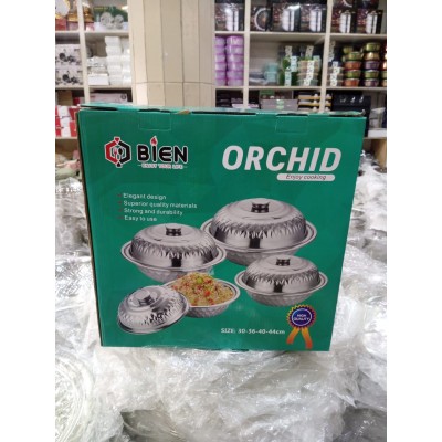 Ensemble Bols  a servir Orchid  4 Pièces INOX