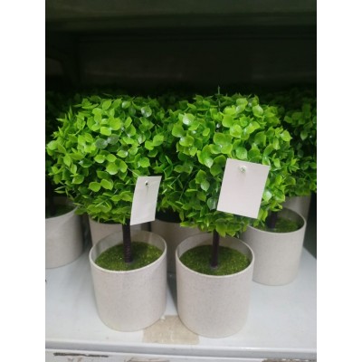 Plantes Artificielles Pot  Décoration Boule  Fleurs  1 pièce