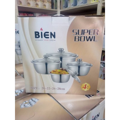 Ensemble série bols En INOX 4 pièces