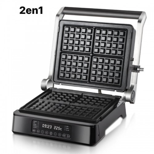 Plaques à steak en acier inoxydable Gaufrier Panini Grill à sandwich antiadhésif 2