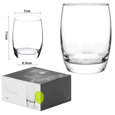 Lot de 6 verre a boisson transparent  à bord fin